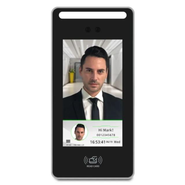 Sistema de Controle de Acesso Biométrico com Reconhecimento Facial e Tela HD de 5 Polegadas com RFID e WiFi TCP