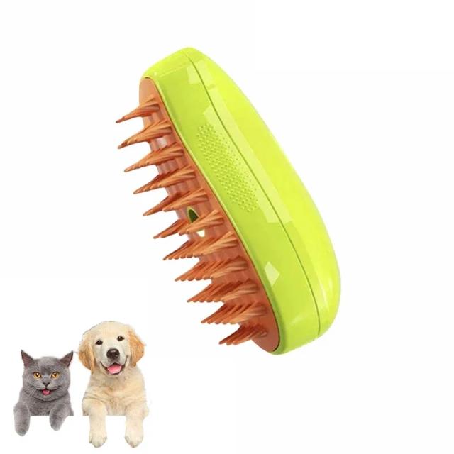Escova de Vapor Elétrica para Pet Grooming: Massagem e Remoção de Pelos para Gatos e Cães