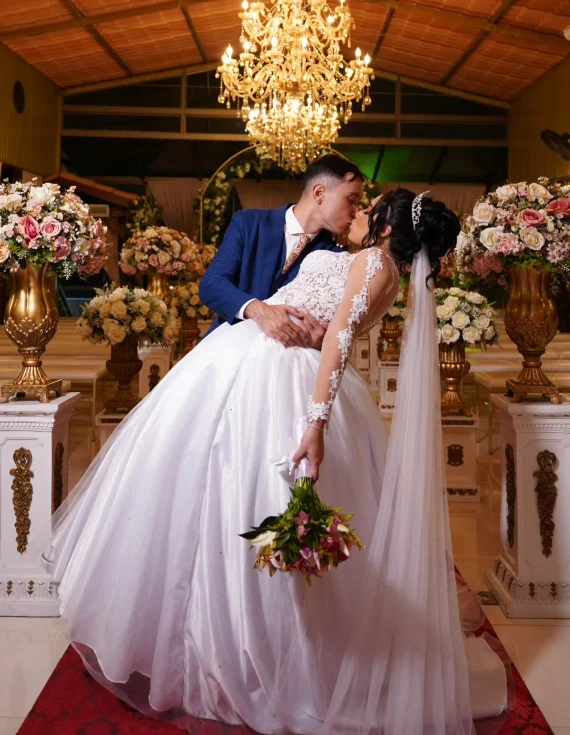 Maylon e Lais no dia do casamento